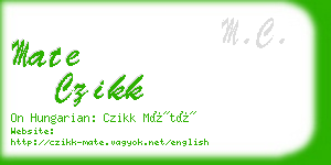 mate czikk business card